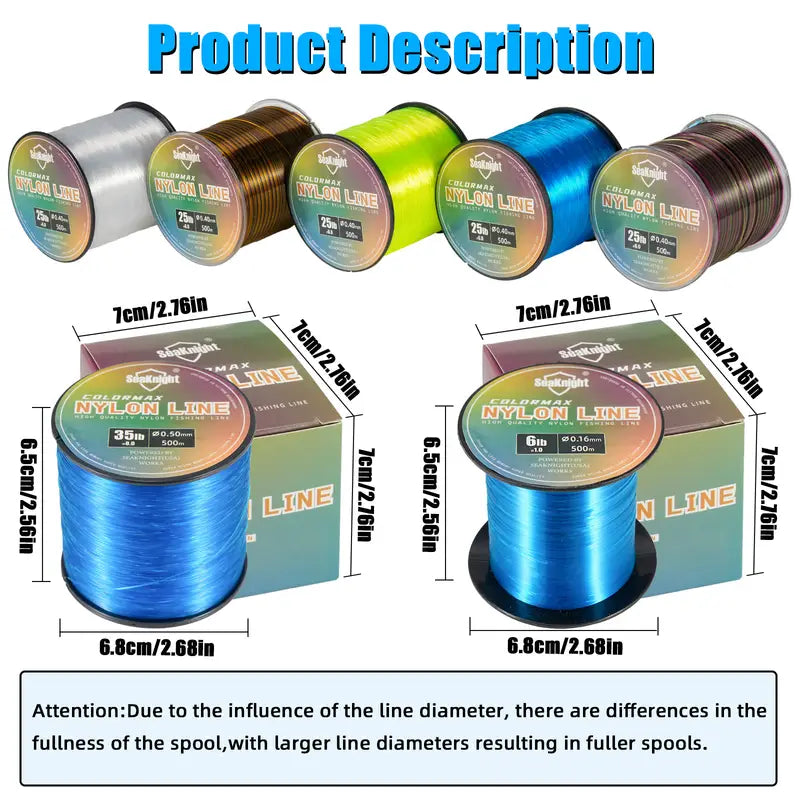 White 500 Meters Premium Seaknight Nylon for Fishing: Strong, Smooth, and Affordable