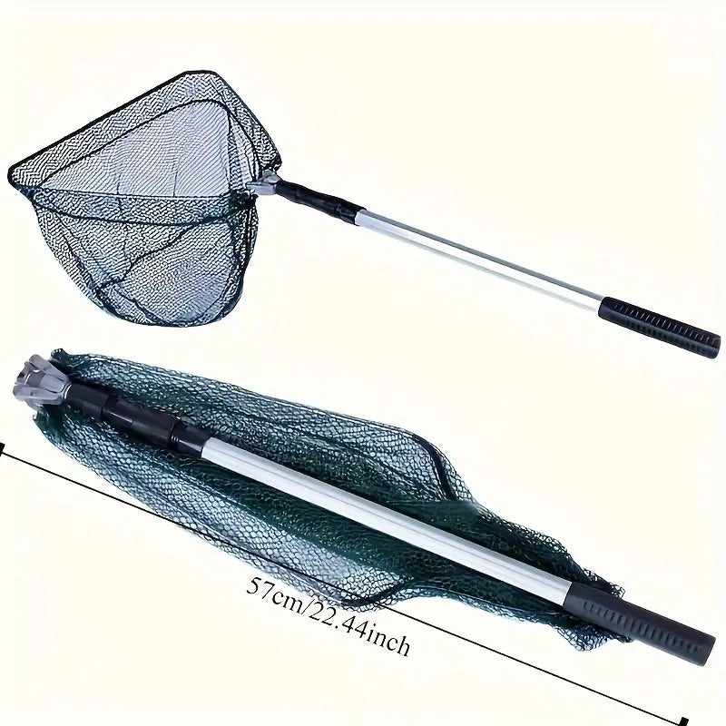 Durable Foldable Fishing Net – Lightweight Telescopic Handle for Freshwater, Saltwater & Pool Use