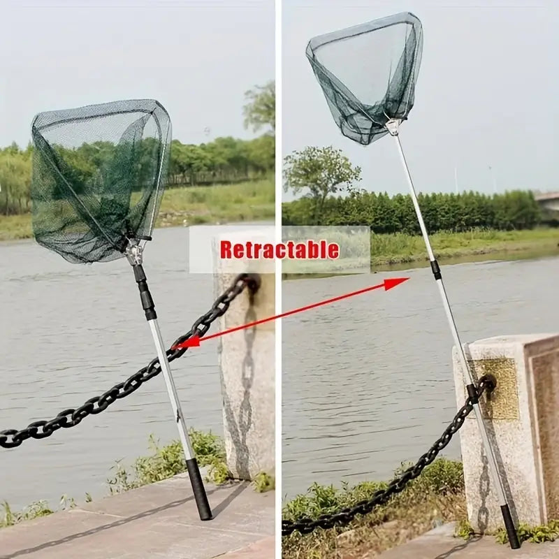 Durable Foldable Fishing Net – Lightweight Telescopic Handle for Freshwater, Saltwater & Pool Use