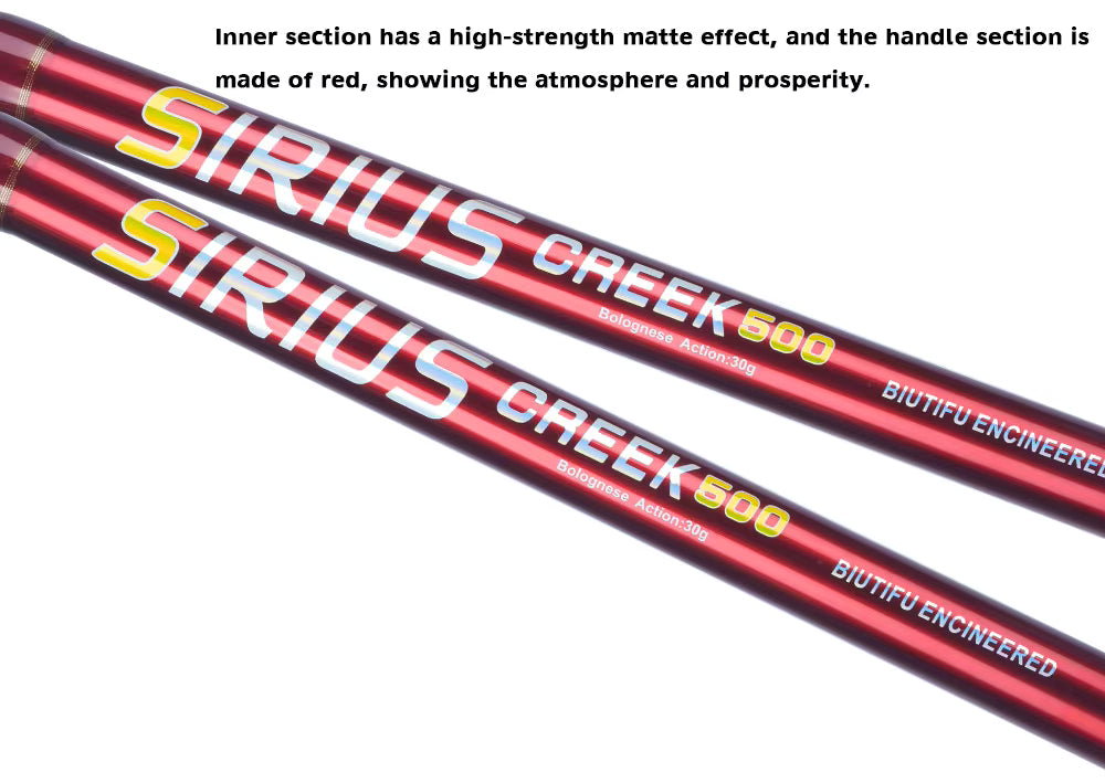 BIUTIFU Telescopic Bolognese Fishing Rod – 4.0m–6.5m T800 Carbon Ultralight Spinning & Float Rod, 30g Trout Travel Pole