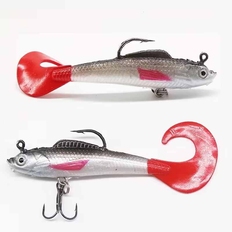 Soft Plastic Fishing Lures 10-Pack – Bass, Salmon & Perch