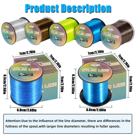 White 500 Meters Premium Seaknight Nylon for Fishing: Strong, Smooth, and Affordable