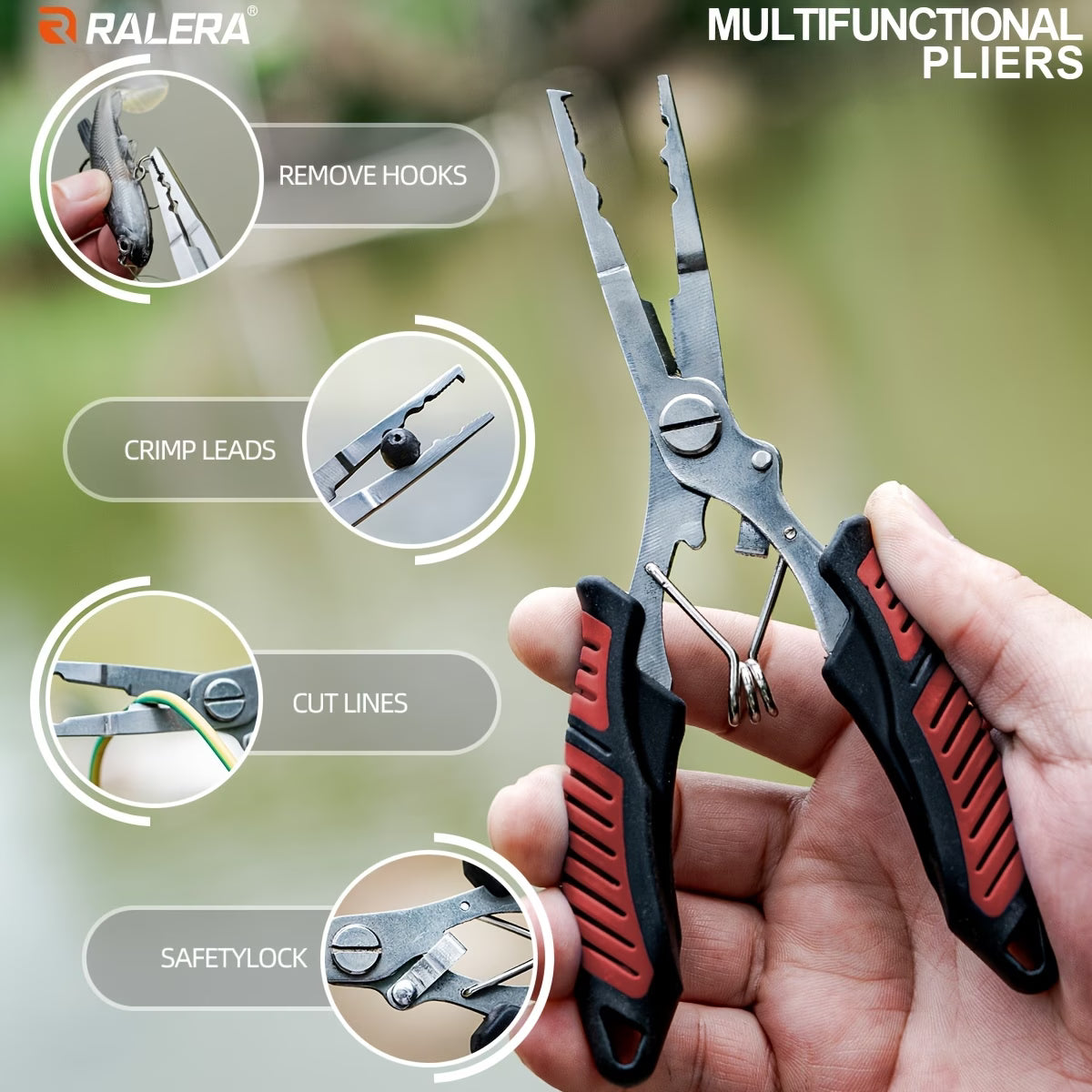 Beginner Ralera Fishing Tool Kit – Stainless Steel Pliers, Hook Remover, Gripper & Gloves