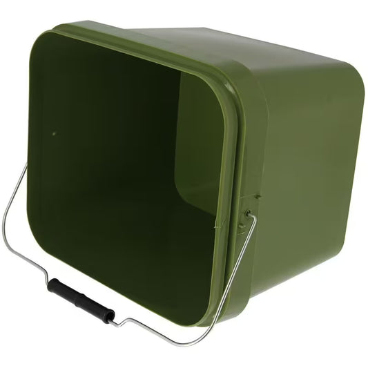10L Square Green Bait Bucket with Electric Grinder Bolies Rigs Carp & Coarse Fishing