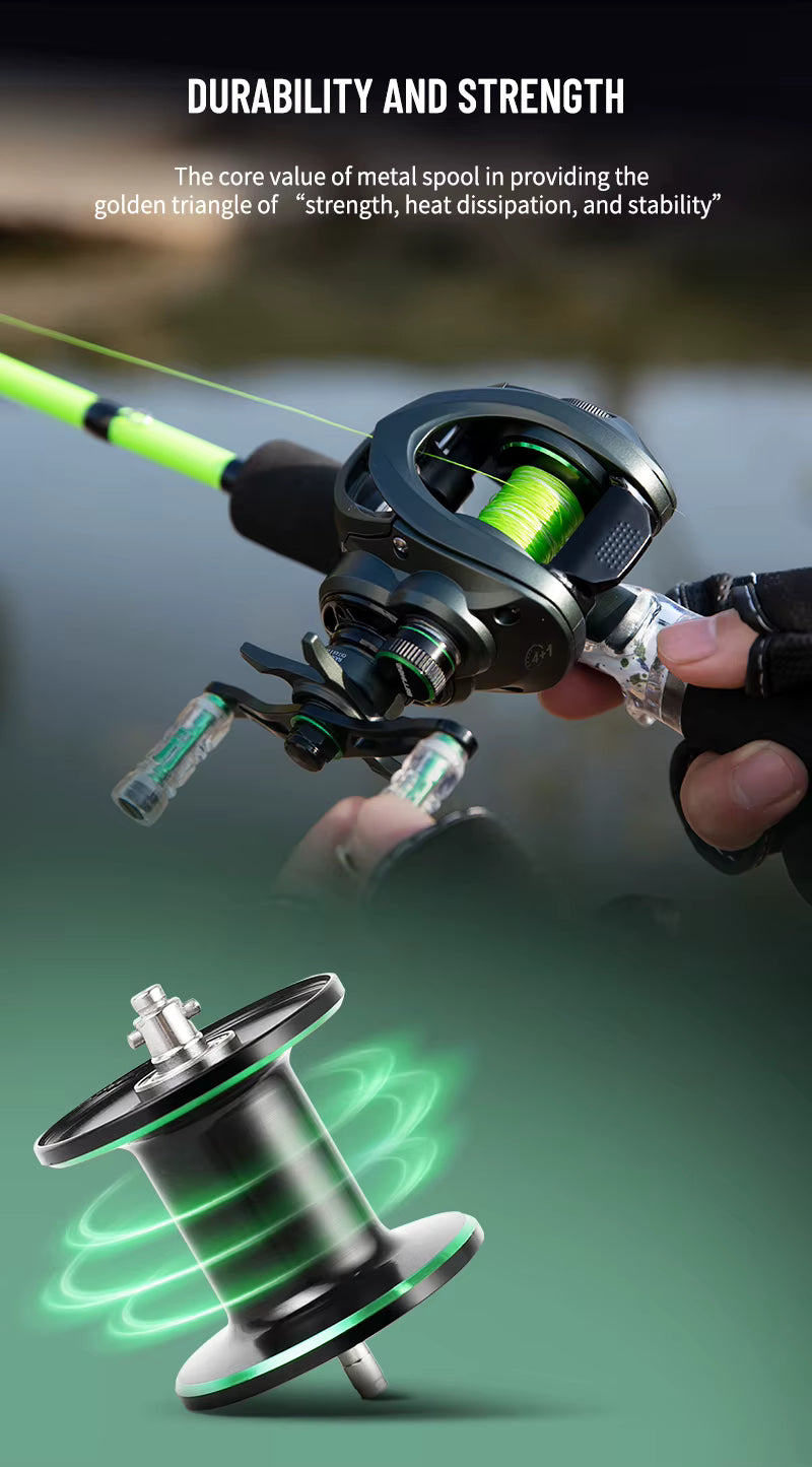 Billings Compact Baitcasting Reel – 6KG Magnetic Brake with Alarm