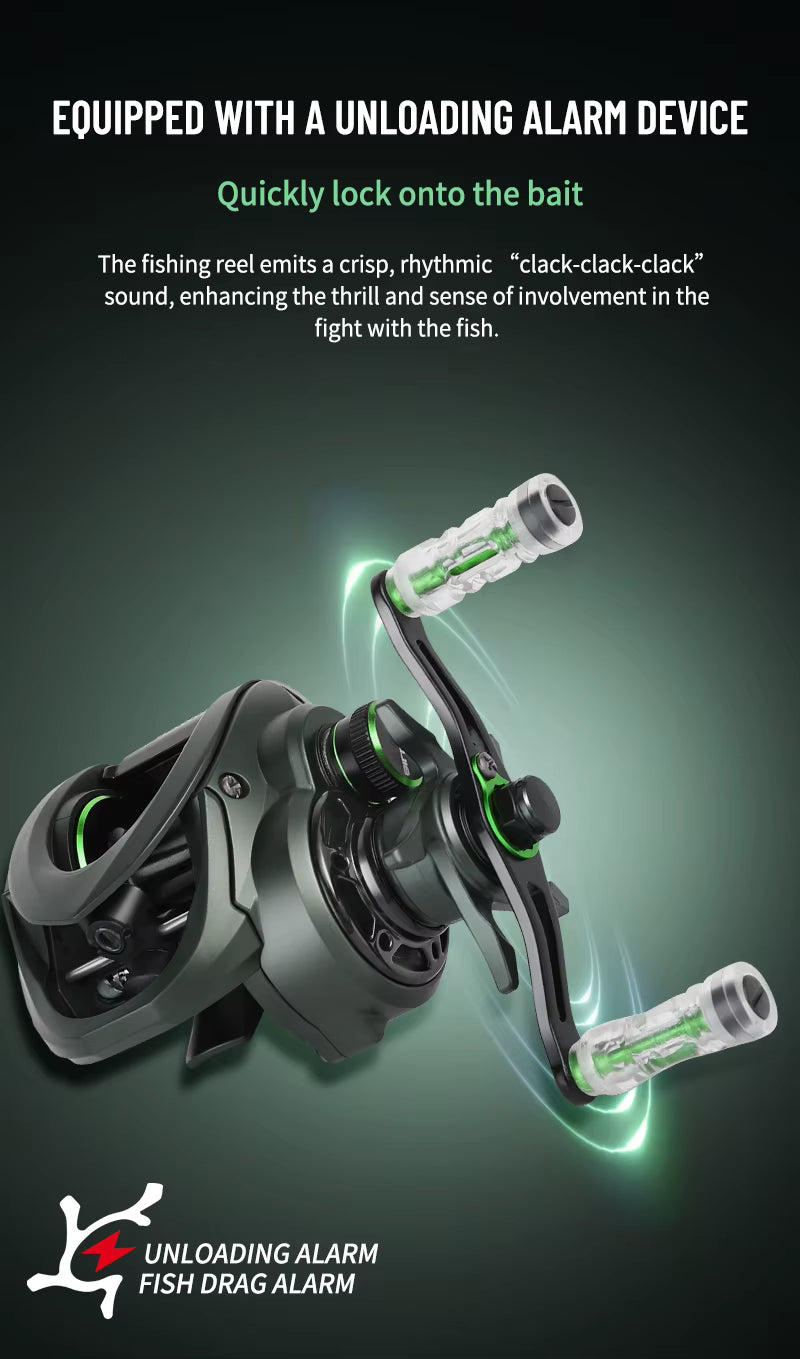 Billings Compact Baitcasting Reel – 6KG Magnetic Brake with Alarm