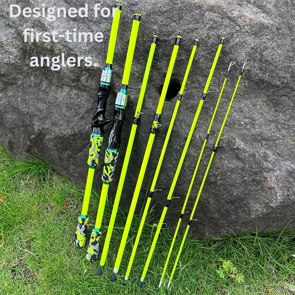1.8m/2.1m Ultralight Carbon Fiber Fishing Rod – 4/5 Section Spinning & Casting