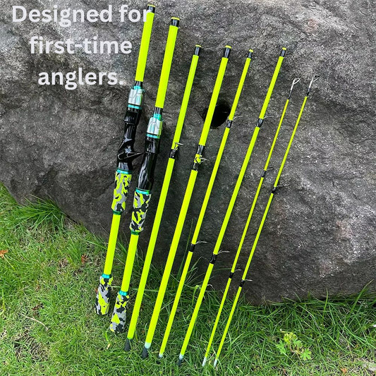 1.8m/2.1m Ultralight Carbon Fiber Fishing Rod – 4/5 Section Spinning & Casting