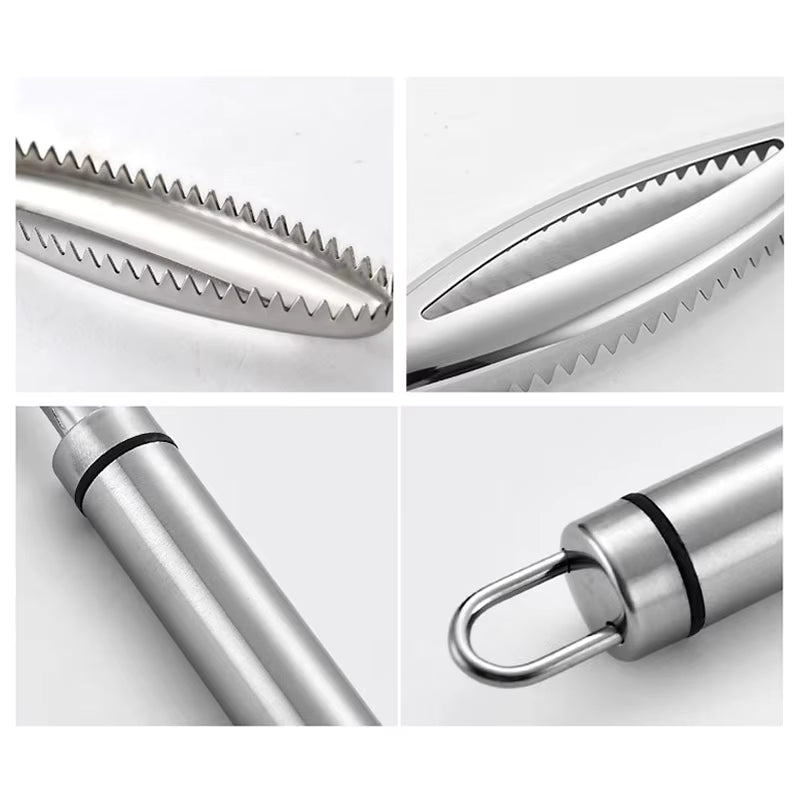 Stainless Steel Fish Scale Remover and Tweezers – Easy Fish Cleaning & Descaling Tool