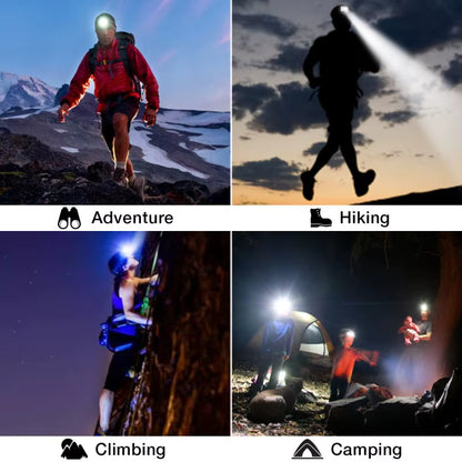 Powerful Rechargeable Headlight, Zoomable & Waterproof Head Torch for Camping, Fishing & Outdoor Use