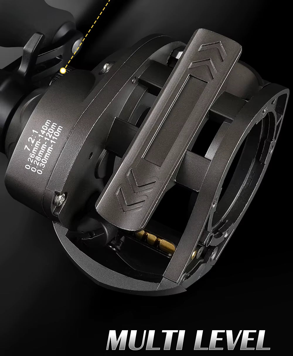 Rooblinos AK Series Baitcasting Reel 7.2:1 Gear Ratio – 18LB Drag Freshwater & Saltwater Fishing Reel
