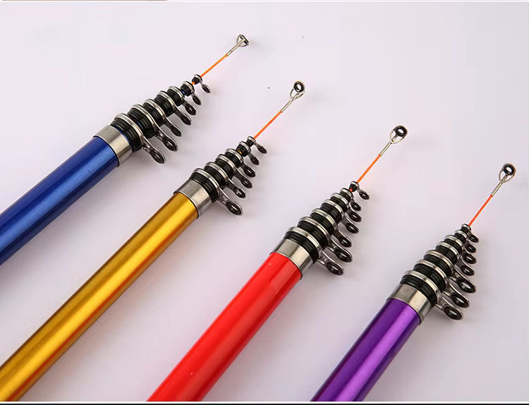 FRP Beginners Rock Fishing Rod Small Soft Tail Telescopic Mini Pole for Long-Range Casting