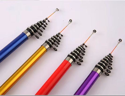 FRP Beginners Rock Fishing Rod Small Soft Tail Telescopic Mini Pole for Long-Range Casting
