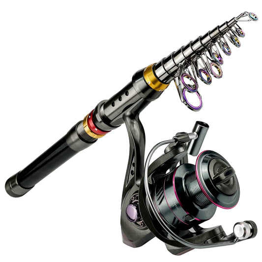 2.7 Super Hard Carbon Fiber Fishing Rod & Spinning Reel Combo 3–8kg