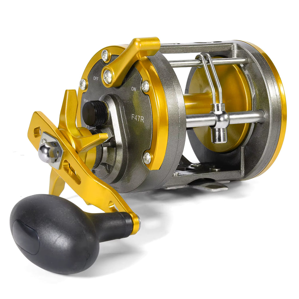 Sougayilang Baitcasting Trolling Reel 28kg Max Drag 3.8 Gear Left/Right Hand Fishing Reel