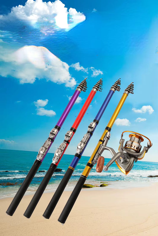 FRP Beginners Rock Fishing Rod Small Soft Tail Telescopic Mini Pole for Long-Range Casting