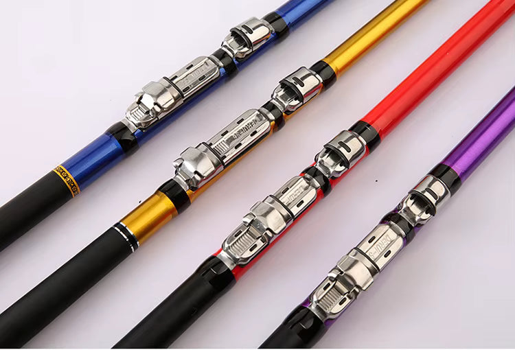 FRP Beginners Rock Fishing Rod Small Soft Tail Telescopic Mini Pole for Long-Range Casting