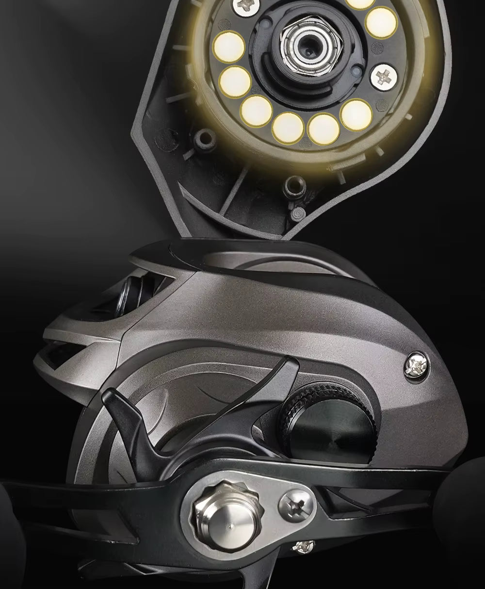 Rooblinos AK Series Baitcasting Reel 7.2:1 Gear Ratio – 18LB Drag Freshwater & Saltwater Fishing Reel
