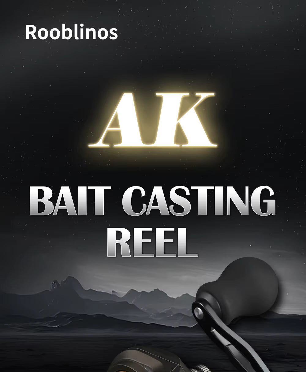 Rooblinos AK Series Baitcasting Reel 7.2:1 Gear Ratio – 18LB Drag Freshwater & Saltwater Fishing Reel