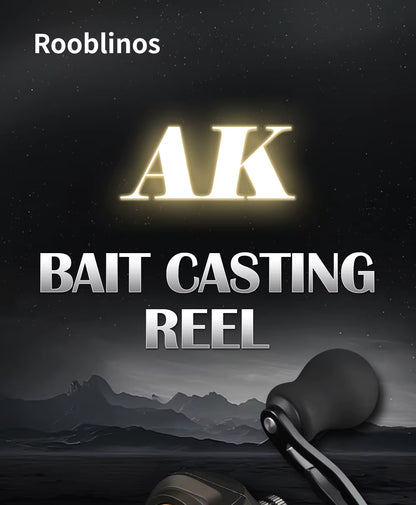 Rooblinos AK Series Baitcasting Reel 7.2:1 Gear Ratio – 18LB Drag Freshwater & Saltwater Fishing Reel
