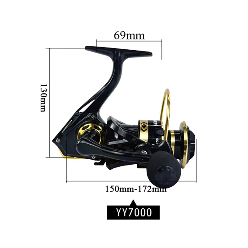 Fishing Wheel 7000 Rotary Rolling Bearing Fishing Reel Fishing Tackle