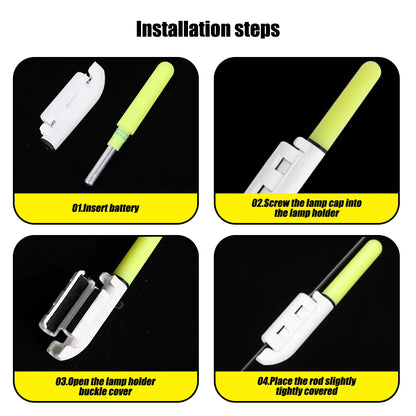 Night Fishing LED Rod Light Stick – Waterproof Luminous Float Tackle with CR322/CR425 Battery
