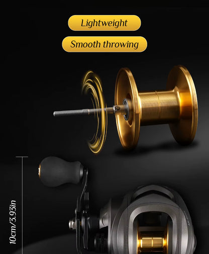 Rooblinos AK Series Baitcasting Reel 7.2:1 Gear Ratio – 18LB Drag Freshwater & Saltwater Fishing Reel