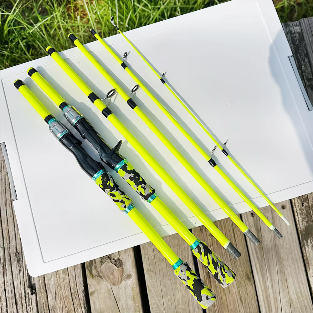 2.1m / 1.8m Ultralight Carbon Fiber Fishing Rod – 4/5 Section Spinning & Casting