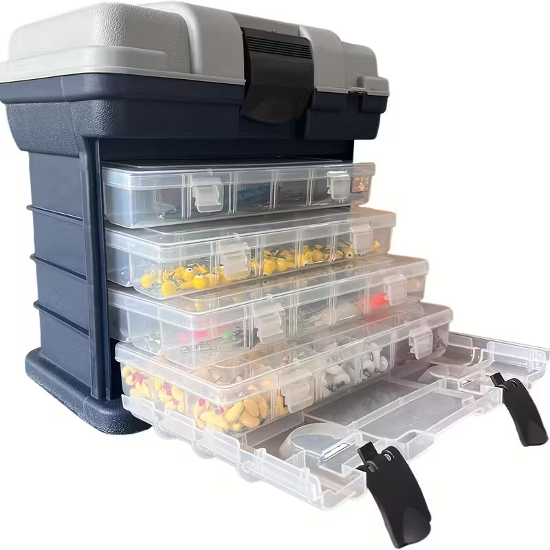 4-Layer Portable Bait Fishing Tackle Box – Durable & Compact