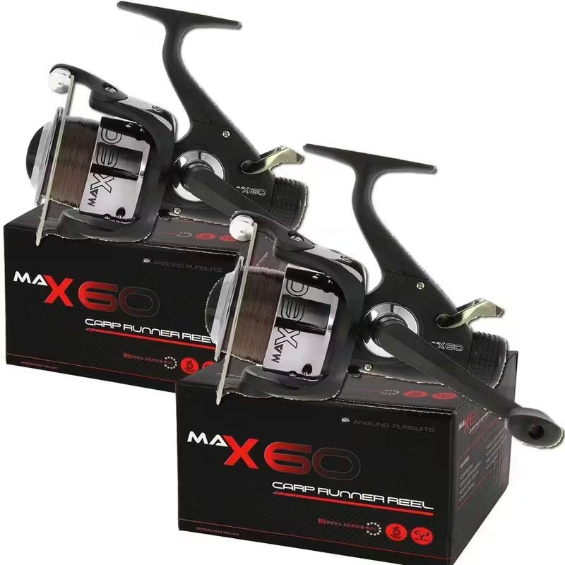 Carp Fishing Max 60 2BB Free Runner Reel with 10lb Line