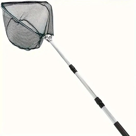 Durable Foldable Fishing Net – Lightweight Telescopic Handle for Freshwater, Saltwater & Pool Use