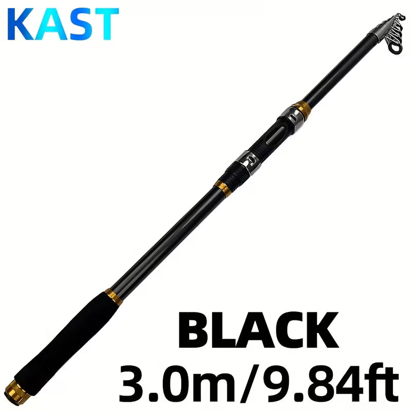 KAST Telescopic Fishing Rod and Reel – Ultra-Light Carbon Fiber, Portable Medium